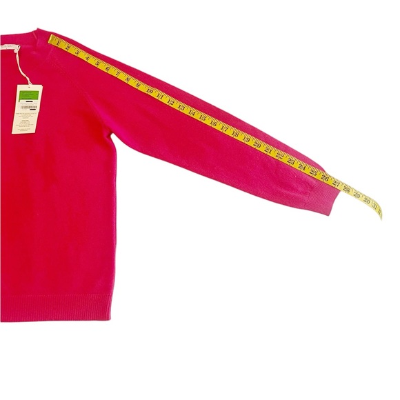 Majestic Filatures 100% Cashmere Crewneck Sweater. Bright Pink. NEW NWT! - Picture 5 of 7